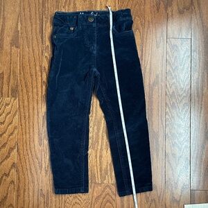 Kids Navy Velvet Pants with Stars